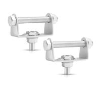 Biqing 2 pezzi staffe per faretti moto 42 mm per moto fuoristrada, moto, scooter, argento
