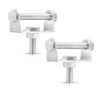 Biqing 2 pezzi staffe per faretti moto 48 mm Staffa di montaggio per luci fuoristrada per moto fuoristrada Moto Scooter Argento