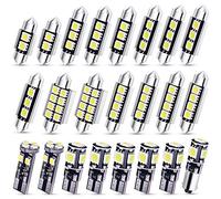 Biqing 23Pcs Kit di Luci a LED per Interni a Cupola,12V LED Lampadine Auto Cupola del Festone Luci Interne Auto Dome Festoon C5W T10 BA9S LEDs Luce Targa 6000K
