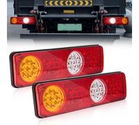 Biqing 2PCS 12" Luce per Rimorchio a LED,Multifunzione Lampada per Luci Posteriori 12V Fanale Posteriore Luce di Stop 36LED Impermeabile Rimorchio Indicatore Lampada Caravan Truck