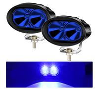 Biqing 2PCS 20W Luce Blu di Sicurezza per Carrelli Elevatori,12V 24V Spia Lampada Magazzino per la Luce del Lavoro del Trattore del Camion Offroad LED