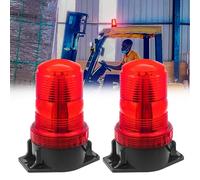 Biqing 2PCS 30LEDs Lampeggiante Arancione,Luce LED Stroboscopica Lampeggiante di Emergenza 12V 24V Luce di Emergenza per Auto Veicoli Camion Trattore (Rosso)