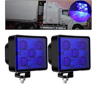 Biqing 2PCS Fanali Posteriori Rimorchio Blu,Universal Luci Posteriori Trattore 24V Luce di Ingombro Laterale Anti-Collisione Luce Stroboscopica Emergenza Proiettori Fendinebbia Posteriori