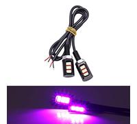 Biqing 2PCS Luce Targa Moto LED Rosa,Universale Luci Targa Veicolo 12V 3LED Luce Targa Lampada Vite Bullone Luce per Auto Moto con Vite da 10 MM