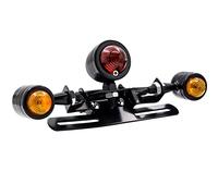 Biqing [3 in 1] Fanale Posteriore Moto,12V Universale Frecce LED Luce di Stop Integrata Indicatori di Direzione con Staffa Targa Nero