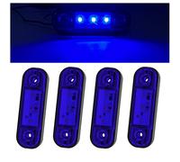 Biqing 4PCS 12V/24V Luci di Posizione Laterali Indicatori,3.4" LED Luci di Posizione per Rimorchio Camion Caravan Camper Barca Trattore Bus(Blu)