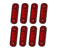 Biqing 8PCS 12V/24V Luci di Posizione Laterali Indicatori,3.4" LED Luci di Posizione per Rimorchio Camion Caravan Camper Barca Trattore Bus(Rosso)