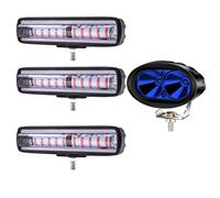 Biqing Carrelli Elevatori Luce di Sicurezza Kits,3x6 Inch LED Luce di Sicurezza per Carrelli Elevatori Rouge+1x Blu Spot Lampada Spia Lampada Magazzino per 12V-80V Trattore/Camion/Carrelli Elevatori