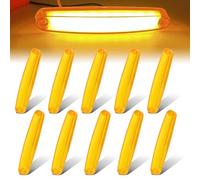 Biqiure Luci laterali a LED giallo,9-LED Indicatore di posizione 12-24V Parte Posteriore Fuoco di Jig Luci Laterali Illuminazione Luce,10PCS