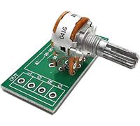 BIQSYVTM Potenziometro 1pc Alps RK163 50K 100K Amplificatore Audio Amp Volume Dual-unità Rotary HiFi Potenziometro 50KAx2 100KAx2 6 Spilli 25MM Albero Prugna (Color : with PCB, Size : 100KAx2)