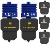 BIQU 2 pezzi Panda Juicer SFC H2D Hotend Print Head 0,4 mm, per bambù Lab H2S/H2D/H2C/A1/A1 Mini, Upgrade VantaC Non-Stick Coating Nozzle Integrated Hardened Steel Hot end (Extra 3 calzini in silicone