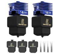 BIQU 2PCS Panda Juicer In Acciaio Indurito H2D Hotend 0.4mm Per Bambu-Lab H2D/H2D Laser/A1/A1 Mini, Ugello Sostituibile Veloce, Flusso Standard Ad Alta Temperatura Hotend (Extra 3Calzini in Silicone)