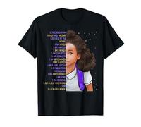 Biracial Kids Black Pride Girls I Am Black Girl Magic Mixed Maglietta