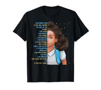 Biracial Kids Black Pride Girls I Am Black Girl Magic Mixed Maglietta