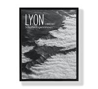BIRAPA Lyon Telaio per Tela 100 x 140 cm in Nero Opaco, Cornice Vuota Con Giunti Ombreggiati per Telaio a Cuneo