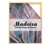 BIRAPA Madeira - Telaio con giunti ombreggiati, 50 x 50 cm, in legno massiccio non trattato per tela