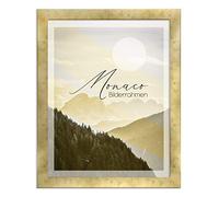 BIRAPA Monaco - Cornice portafoto 60 x 90 cm oro anticato, effetto metallo, in alluminio spazzolato, cornice per poster, cornice intercambiabile