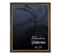 BIRAPA Palermo - Cornice portafoto in stile vintage, 25 x 30 cm, colore: blu e oro