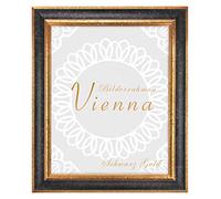 BIRAPA Vienna - Cornice portafoto in legno massiccio, 31 x 46 cm, colore: Nero/Oro