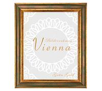 BIRAPA Vienna - Cornice portafoto in legno massiccio, 35 x 45 cm, colore: Verde oro