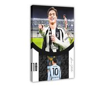 BIRART Poster su tela, motivo: Kenan Yildiz, Juventus (5), decorazione artistica da parete, 20 x 30 cm