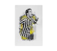BIRART Poster su tela, motivo: Kenan Yildiz, Juventus (6), decorazione per camera da letto, 20 x 30 cm