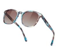 Bircenpro Occhiali da sole polarizzati retrò da donna - 100% protezione UV classici occhiali da sole rotondi polarizzati per le donne per la guida e la pesca, i, L