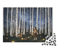 Birch Forest 1000 Pezzi Riciclato Paper Puzzle Birch Forest 1000 Pezzi Difficile e Impossibile Stimolante Allevia la Demenza Senile Divertente