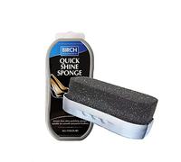 Birch Quick Shine Spugna Neutra - La spugna lucida trasparente dona lucentezza immediata, per scarpe in pelle, stivali, betulla perfetta lucentezza Express per qualsiasi colore scarpe