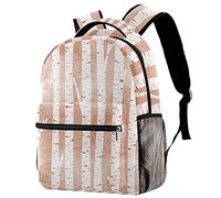 Birch Tree White Vintage Prints Zaino a cartella per studenti della scuola primaria per ragazze Preppy Schoolbag