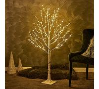 Birchlitland LED Birch Tree 4FT 200L Warm White Fairy Lights, Lighted Trees for Indoor Outdoor Home Thanksgiving Christmas Holiday Decoration