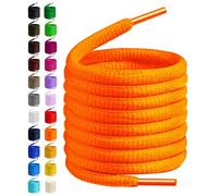 BIRCH's Oval Shoelaces 27 colori Half Round 1/4" Shoe Laces 4 Different Lengths, arancione fluo, 29.5"(75cm) S