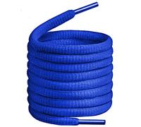 BIRCH's Oval Shoelaces 27 colori Half Round 1/4" Shoe Laces 4 Different Lengths, Blu, 56"(142cm) XL