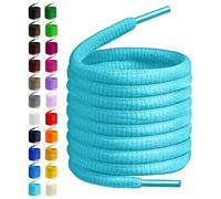 BIRCH's Oval Shoelaces 27 colori Half Round 1/4" Shoe Laces 4 Different Lengths, blu menta, 37"(94cm) M