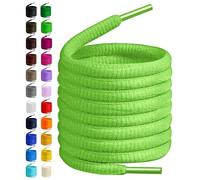 BIRCH's Oval Shoelaces 27 colori Half Round 1/4" Shoe Laces 4 Different Lengths, Chartreuse, 37"(94cm) M