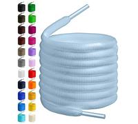BIRCH's Oval Shoelaces 27 colori Half Round 1/4" Shoe Laces 4 Different Lengths, Cove Blue, 37"(94cm) M