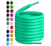 BIRCH's Oval Shoelaces 27 colori Half Round 1/4" Shoe Laces 4 Different Lengths, Magic Mint, 56"(142cm) XL