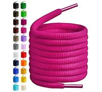 BIRCH's Oval Shoelaces 27 colori Half Round 1/4" Shoe Laces 4 Different Lengths, rosa persiano, 56"(142cm) XL