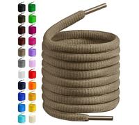 BIRCH's Oval Shoelaces 27 colori Half Round 1/4" Shoe Laces 4 Different Lengths, Tortora Tan, 37"(94cm) M