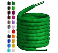 BIRCH's Oval Shoelaces 27 colori Half Round 1/4" Shoe Laces 4 Different Lengths, verde, 45.5"(115cm) L