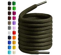 BIRCH's Oval Shoelaces 27 colori Half Round 1/4" Shoe Laces 4 Different Lengths, Verde mimetico, 37"(94cm) M
