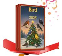 Bird Advent Countdown | 2D Flat 24 Day Ornament | Winter Holiday Acrylic Keepsake Birds Count down Calendars for Home Classroom Desk Wall Tree