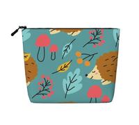 Bird And Tree Borsa da viaggio per il trucco in canapa finta Borsa cosmetica per donne e ragazze