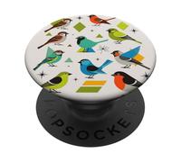 Bird Art Mid Century Midcentury Retro Atomic Age Space PopSockets PopGrip Adesivo