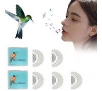 Bird Attracting Chirping Toy, 5PCS Colors Bird Whistle, 5PCS Colors Warbling Birds Call Whistle, Birds Whistles, Fun for Party, Fun Swiss Warbler Whistles for Tongue Oral Stunts Tricks Gag(White#5PCS)