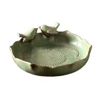 Bird Bath Ceramic, Bird Bath Ceramic Outdoor | Ciotola per irrigazione del | Contenitore di annaffiatoio da colibrì da 10 pollici per il ponte da giardino, alimentatore decorativo parrocchetto