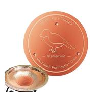 Bird Bath Clean - Birrd Batth Copper Disk | Birdbaths & Bowls | Natural Algae Control Copper Ring for Fresh Water, Eco-Friendly Bath Cleaner, Easy to Use Disk for Small and Large Outdoor Bird Ba