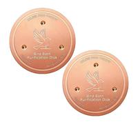 Bird Bath Copper Disk - Clean Water Fountain Tray for Pet Birds | Solid Copper with Algae Control Function, Safe Bath Accessory for Sparrow Parakeet Lovebird Conures Finches Garden Yard