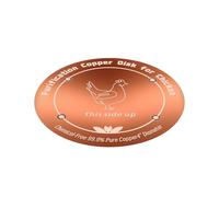 Bird Bath Copper Disk - Cleaning Plate | Disk with Rust Prevention, Tarnish Control for Garden, Patio, Outdoor Lawn Fountain, Poultry Farm, Livestock Chicken Coop, Maintenance for Water Hygiene
