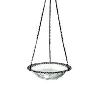 Bird Bath Feeder, Birdbaths For Outdoors, Heavy-Duty Metal Waterer Station, Decorative Basin For Patio Wildlife Viewing, Balcony Deck Observation, 24x24x6cm, Apartment Window Photography
